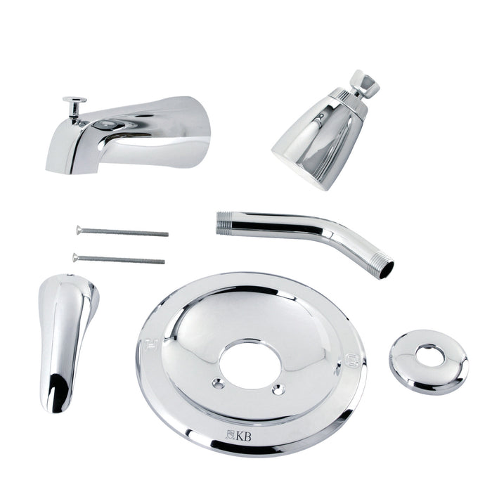 KB531LT Single-Handle 3-Hole Wall Mount Tub and Shower Faucet Trim Only, Polished Chrome