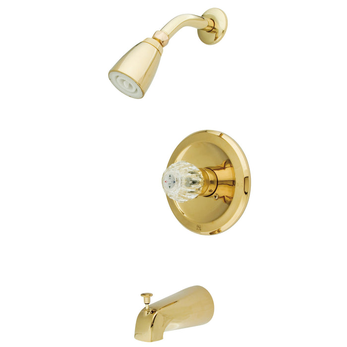 Americana KB532 Single-Handle 3-Hole Wall Mount Tub and Shower Faucet, Polished Brass