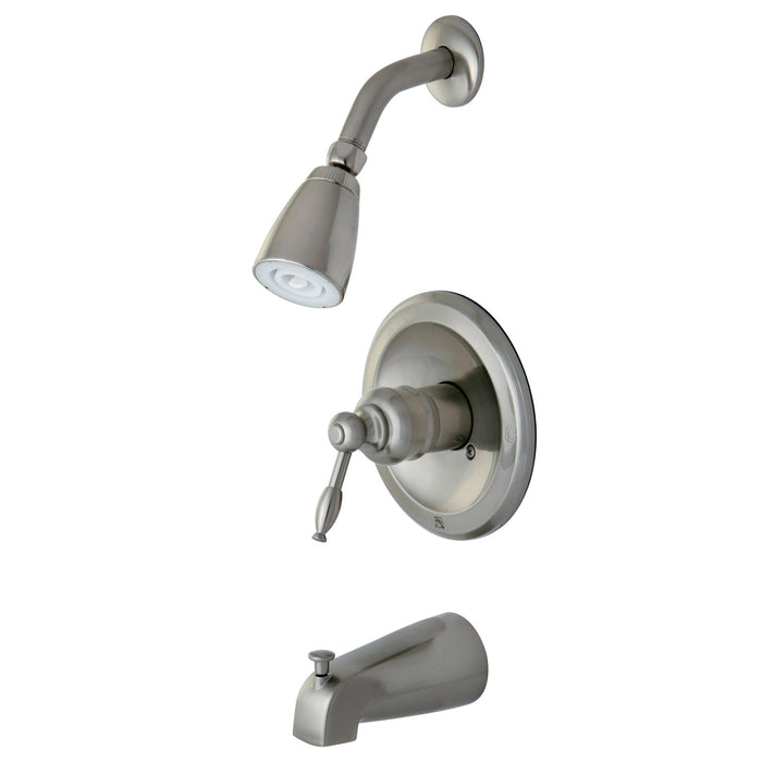 Knight KB538KL Single-Handle 3-Hole Wall Mount Tub and Shower Faucet, Brushed Nickel