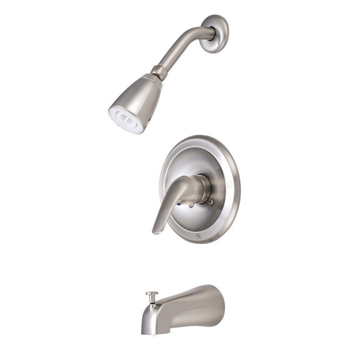 Chatham KB538L Single-Handle 3-Hole Wall Mount Tub and Shower Faucet, Brushed Nickel