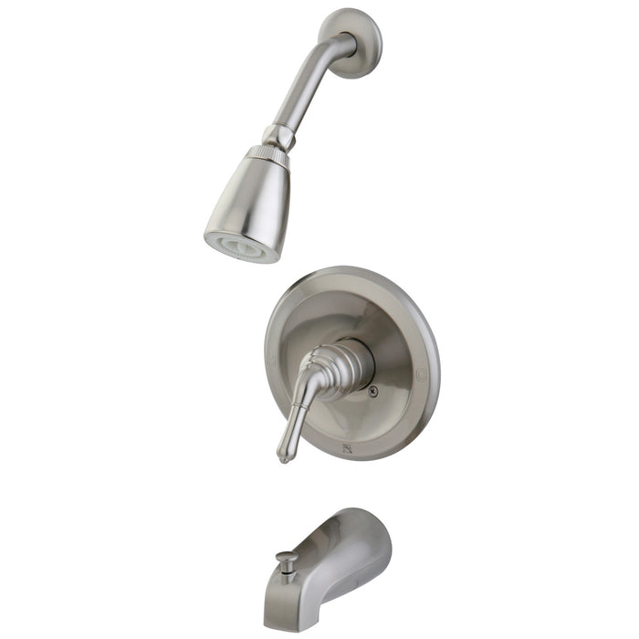 Kingston KB538NML Single-Handle Tub and Shower Faucet, Brushed Nickel