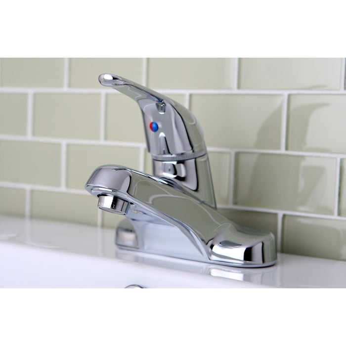 Chatham KB541B Single-Handle 3-Hole Deck Mount 4" Centerset Bathroom Faucet with Brass Pop-Up, Polished Chrome