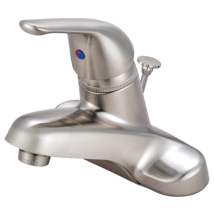 Chatham KB548B Single-Handle 3-Hole Deck Mount 4" Centerset Bathroom Faucet with Brass Pop-Up, Brushed Nickel