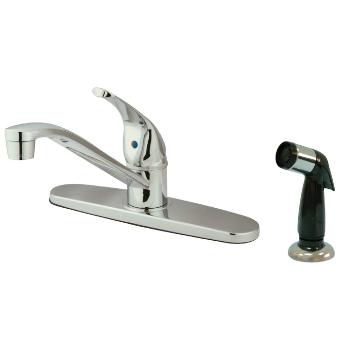 Chatham KB5720 Single-Handle 2-or-4 Hole Deck Mount 8" Centerset Kitchen Faucet with Side Sprayer, Polished Chrome