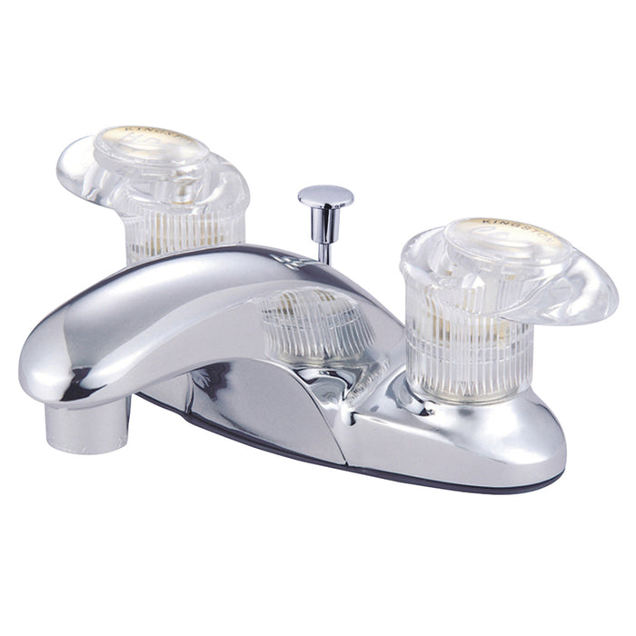 Legacy KB6151ALL Two-Handle 3-Hole Deck Mount 4" Centerset Bathroom Faucet with Plastic Pop-Up, Polished Chrome
