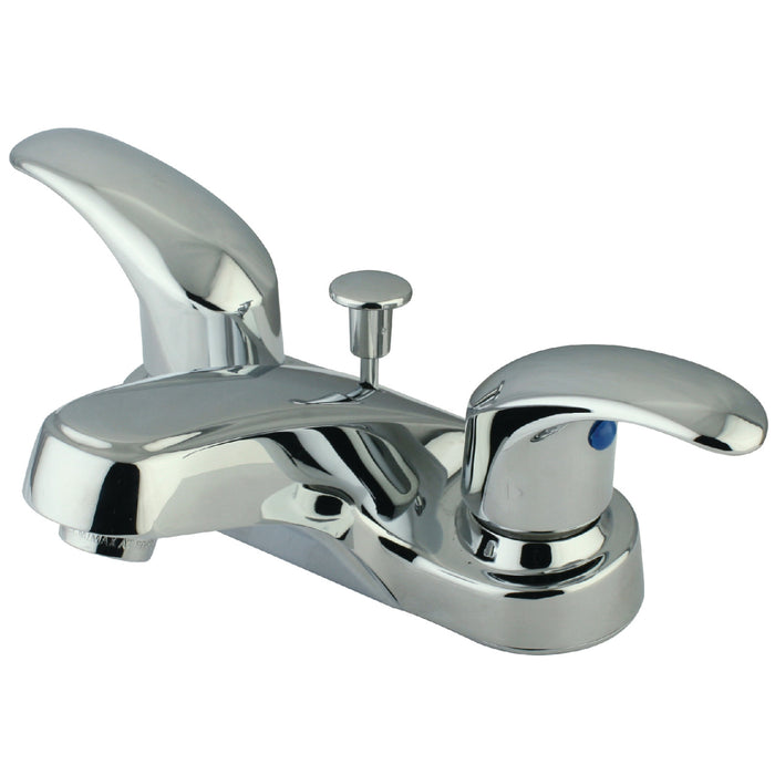 Legacy KB6251 Two-Handle 3-Hole Deck Mount 4" Centerset Bathroom Faucet with Plastic Pop-Up, Polished Chrome