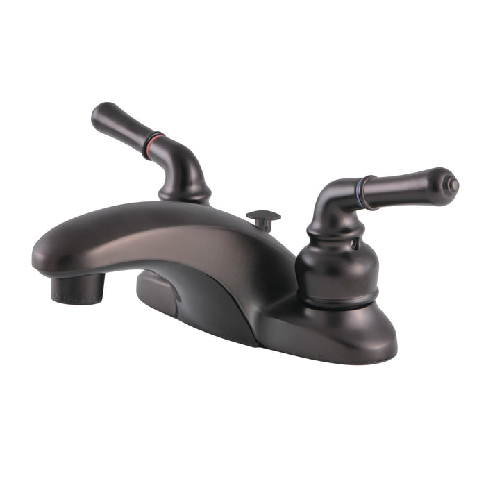 Magellan KB625B Two-Handle 3-Hole Deck Mount 4" Centerset Bathroom Faucet with Brass Pop-Up, Oil Rubbed Bronze