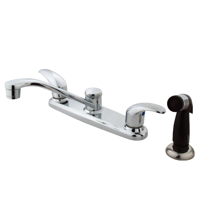 Legacy KB6272LL Two-Handle 4-Hole Deck Mount 8" Centerset Kitchen Faucet with Side Sprayer, Polished Chrome