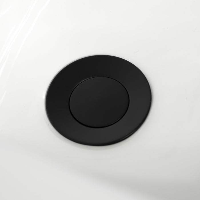 Kingston Tulare KB6320ZX - Millennium Three-Handle Deck Mount Vertical Spray Bidet Faucet with Brass Pop-Up, Matte Black