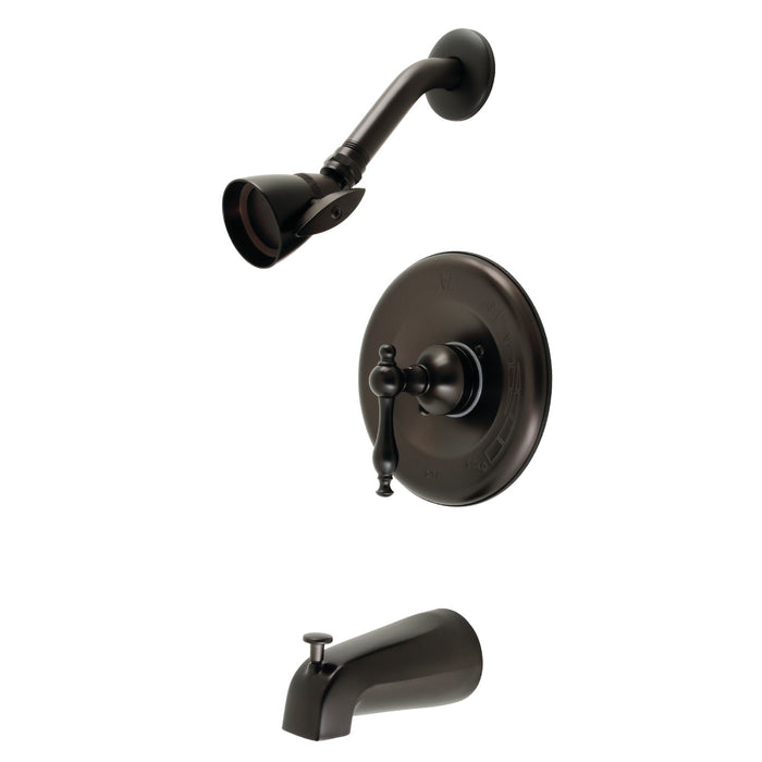 KB635NL Single-Handle 3-Hole Wall Mount Tub and Shower Faucet, Oil Rubbed Bronze