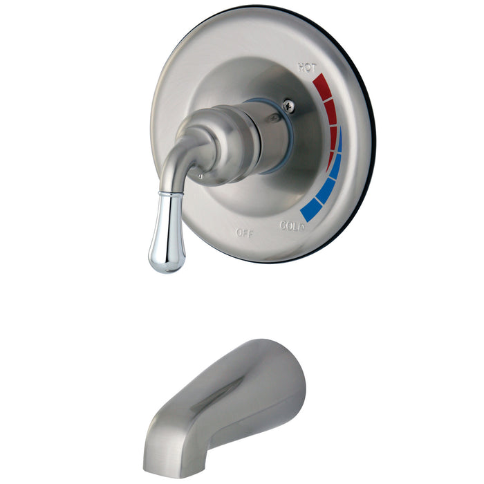 Magellan KB637TO Single-Handle 2-Hole Wall Mount Tub and Shower Faucet Tub Only, Brushed Nickel/Polished Chrome