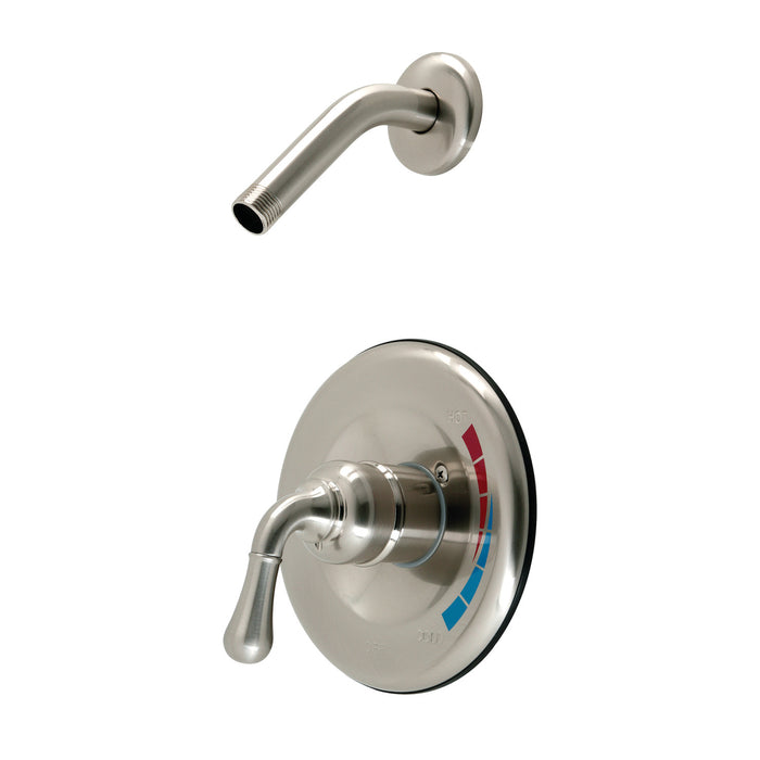 Kingston KB638SOLS Single-Handle Pressure Balanced Shower Faucet, without Shower Head, Brushed Nickel