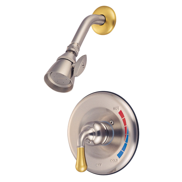 Magellan KB639SO Single-Handle 2-Hole Wall Mount Shower Faucet, Brushed Nickel/Polished Brass