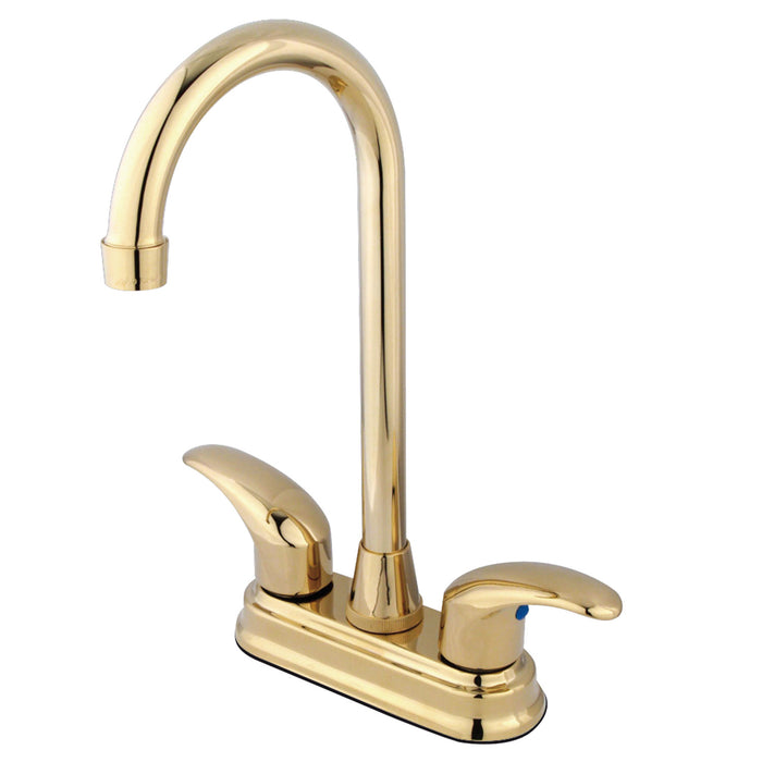 Legacy KB6492LL Two-Handle 2-Hole Deck Mount Bar Faucet, Polished Brass