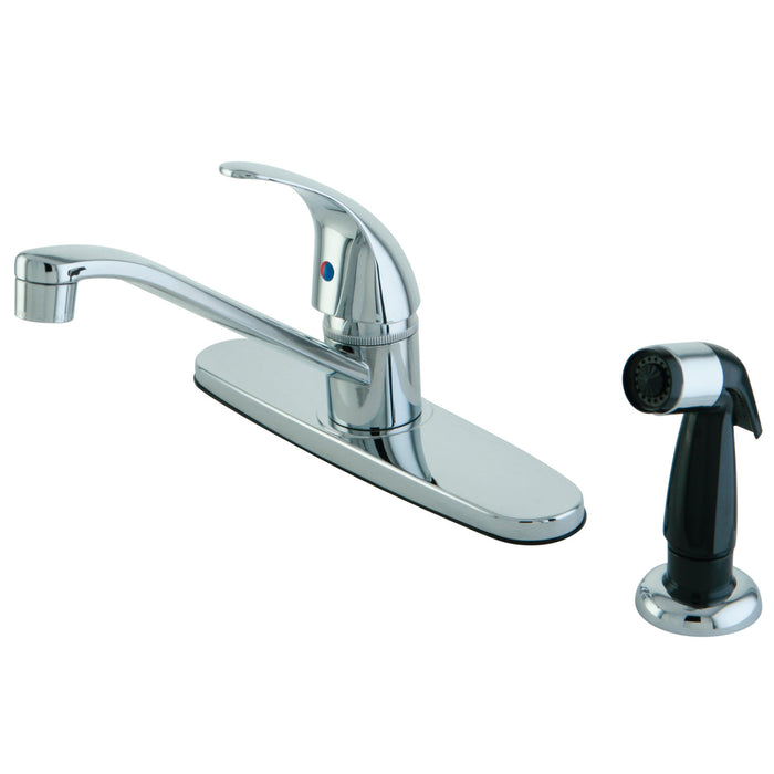 Legacy KB6571LL Single-Handle 2-or-4 Hole Deck Mount 8" Centerset Kitchen Faucet with Side Sprayer, Polished Chrome