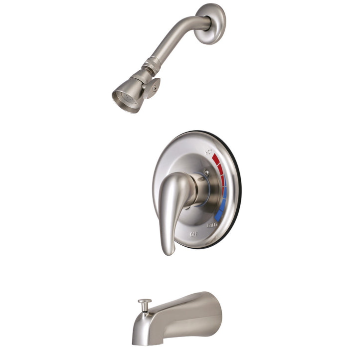 Chatham KB658 Single-Handle 3-Hole Wall Mount Tub and Shower Faucet, Brushed Nickel