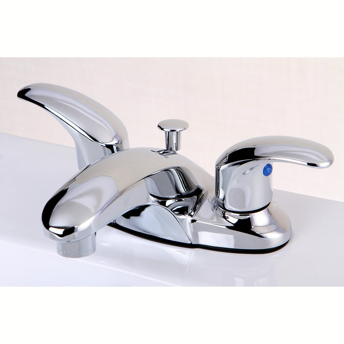 Legacy KB6621LL Two-Handle 3-Hole Deck Mount 4" Centerset Bathroom Faucet with Plastic Pop-Up, Polished Chrome