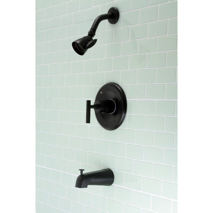 Manhattan KB6630CML Single-Handle 3-Hole Wall Mount Tub and Shower Faucet, Matte Black