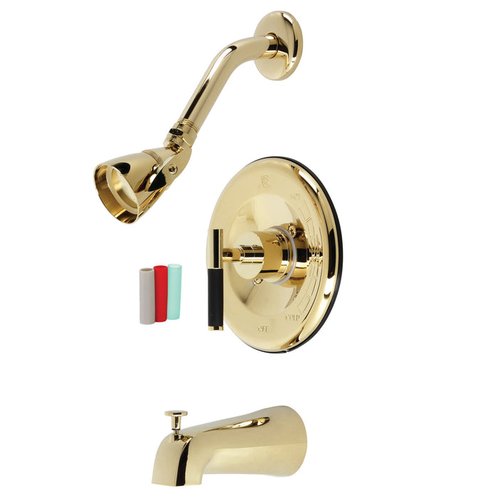 Kaiser KB6632CKL Single-Handle Wall Mount Tub and Shower Faucet, Polished Brass
