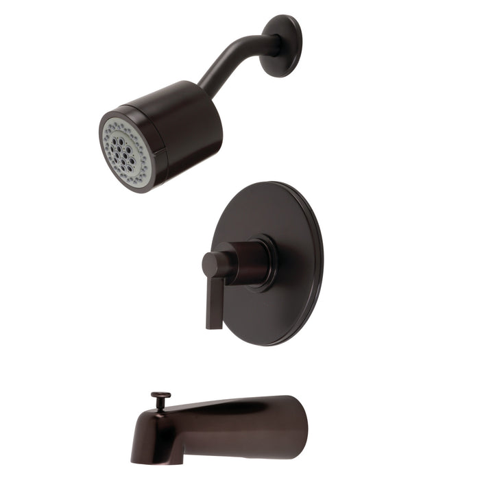 NuvoFusion KB6695NDL Single-Handle 3-Hole Wall Mount Tub and Shower Faucet, Oil Rubbed Bronze