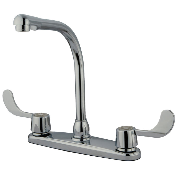 KB761 Two-Handle 2-Hole Deck Mount 8" Centerset Kitchen Faucet, Polished Chrome