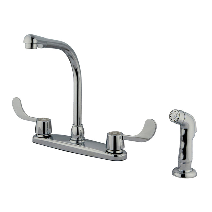 Magellan KB762SP Two-Handle 4-Hole Deck Mount 8" Centerset Kitchen Faucet with Side Sprayer, Polished Chrome