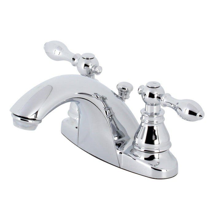 American Classic KB7641ACL Two-Handle 3-Hole Deck Mount 4" Centerset Bathroom Faucet with Plastic Pop-Up, Polished Chrome