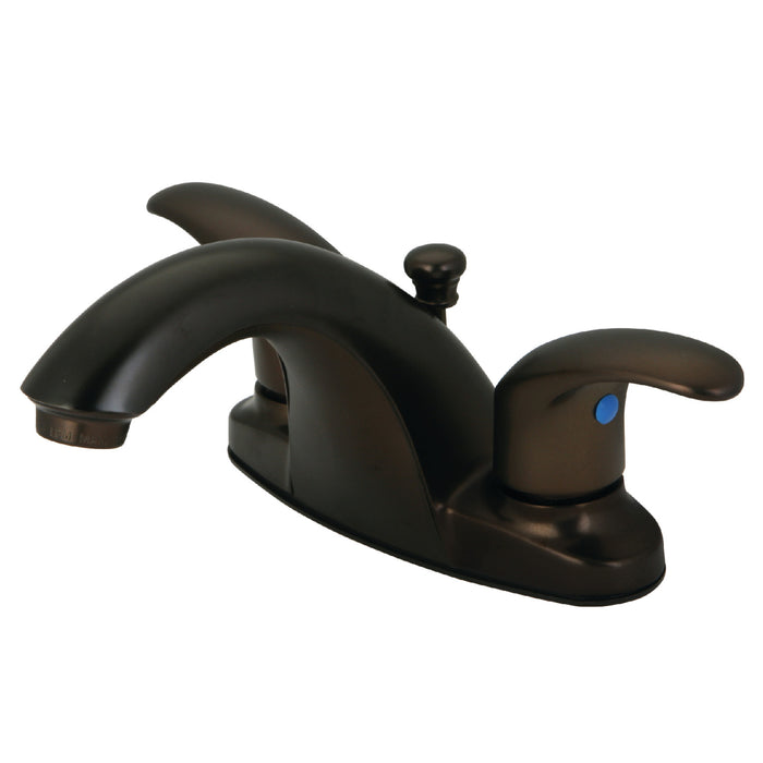Legacy KB7645LL Two-Handle 3-Hole Deck Mount 4" Centerset Bathroom Faucet with Plastic Pop-Up, Oil Rubbed Bronze