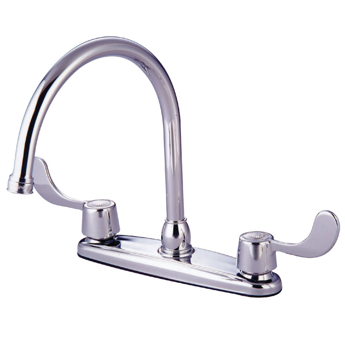 Vista KB781 Two-Handle 2-Hole Deck Mount 8" Centerset Kitchen Faucet, Polished Chrome