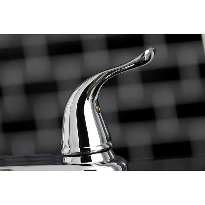 Yosemite KB791YLSP Two-Handle 4-Hole Deck Mount 8" Centerset Kitchen Faucet with Side Sprayer, Polished Chrome