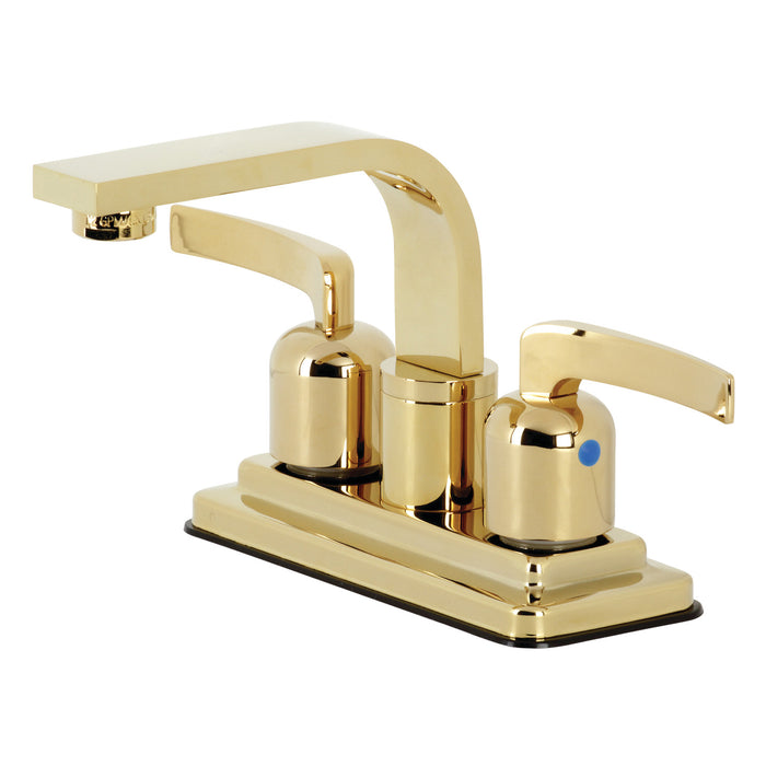 Centurion KB8462EFL Two-Handle 2-Hole Deck Mount 4" Centerset Bathroom Faucet with Push Pop-Up, Polished Brass