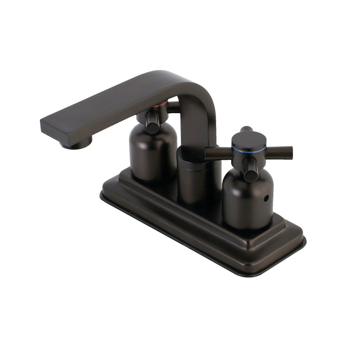 Concord KB8465DX Two-Handle 2-Hole Deck Mount 4" Centerset Bathroom Faucet with Push Pop-Up, Oil Rubbed Bronze