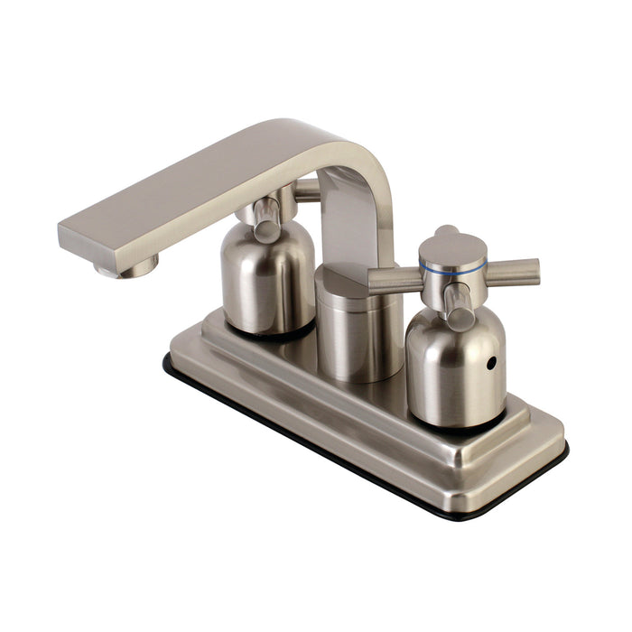 Concord KB8468DX Two-Handle 2-Hole Deck Mount 4" Centerset Bathroom Faucet with Push Pop-Up, Brushed Nickel