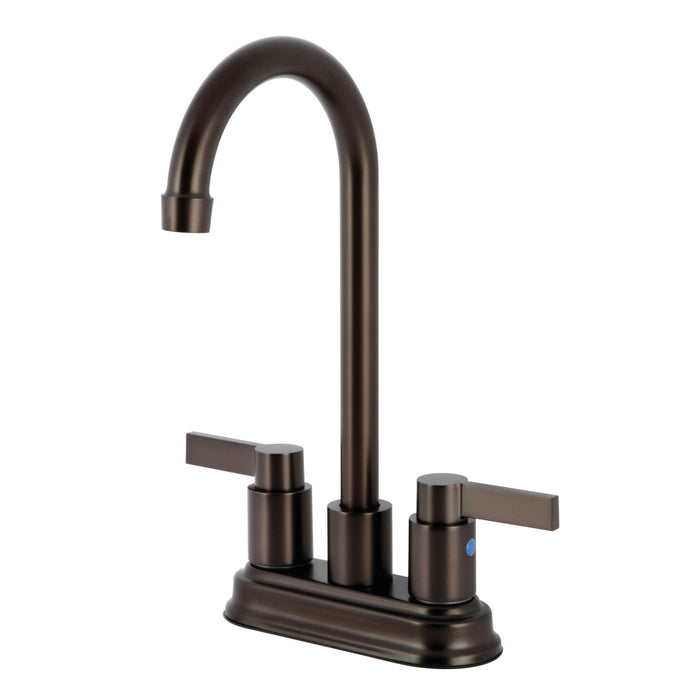 NuvoFusion KB8495NDL Two-Handle 2-Hole Deck Mount Bar Faucet, Oil Rubbed Bronze