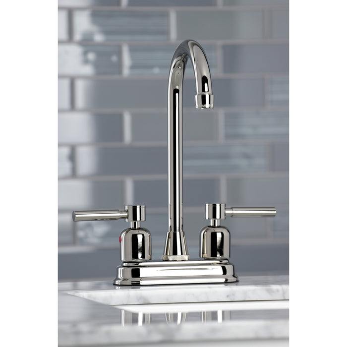 Concord KB8496DL Two-Handle 2-Hole Deck Mount Bar Faucet, Polished Nickel