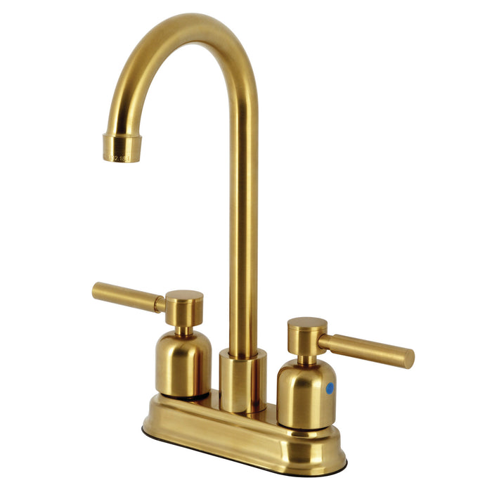 Concord KB8497DL Two-Handle 2-Hole Deck Mount Bar Faucet, Brushed Brass