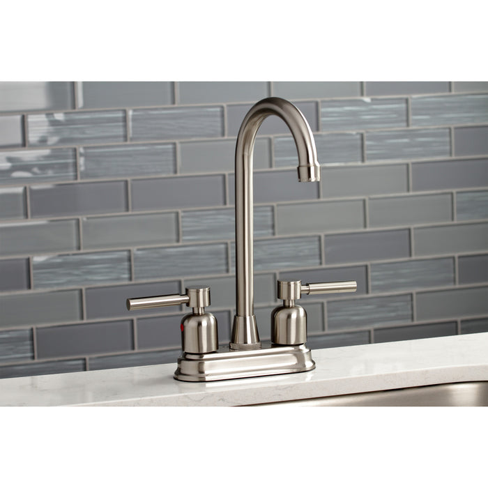 Concord KB8498DL Two-Handle 2-Hole Deck Mount Bar Faucet, Brushed Nickel