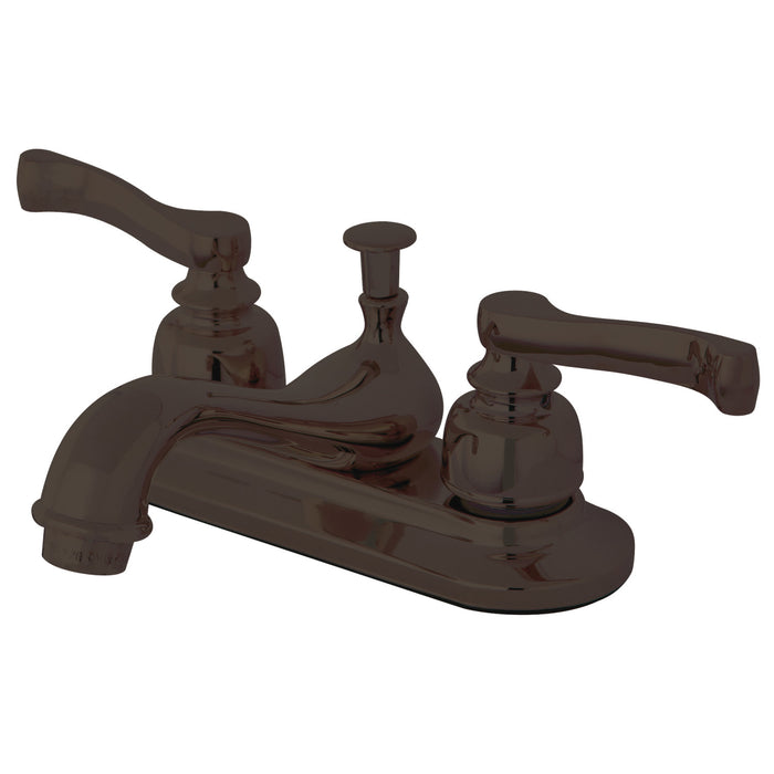 Royale KB8605 Two-Handle 3-Hole Deck Mount 4" Centerset Bathroom Faucet with Plastic Pop-Up, Oil Rubbed Bronze