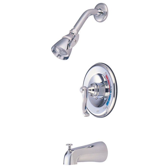 Kingston Tulare KB8631FL - Royale Single-Handle Pressure Balanced Tub and Shower Faucet, Polished Chrome