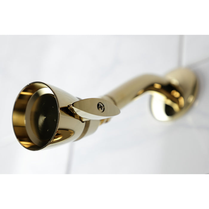 NuWave KB8632DFL Single-Handle 3-Hole Wall Mount Tub and Shower Faucet, Polished Brass