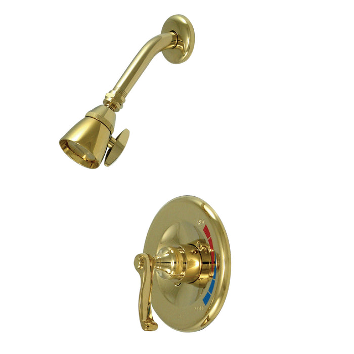 Royale KB8632FLSO Single-Handle 2-Hole Wall Mount Shower Faucet, Polished Brass