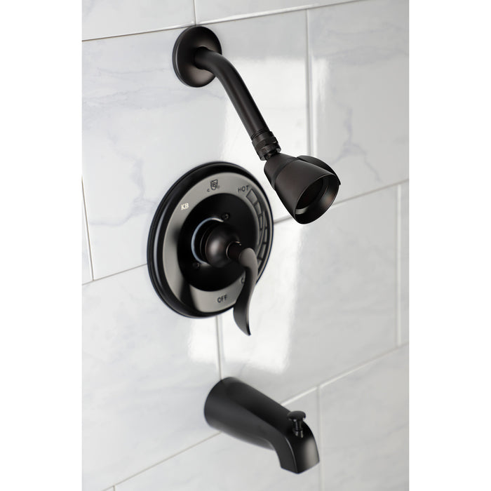 NuWave KB8635DFL Single-Handle 3-Hole Wall Mount Tub and Shower Faucet, Oil Rubbed Bronze