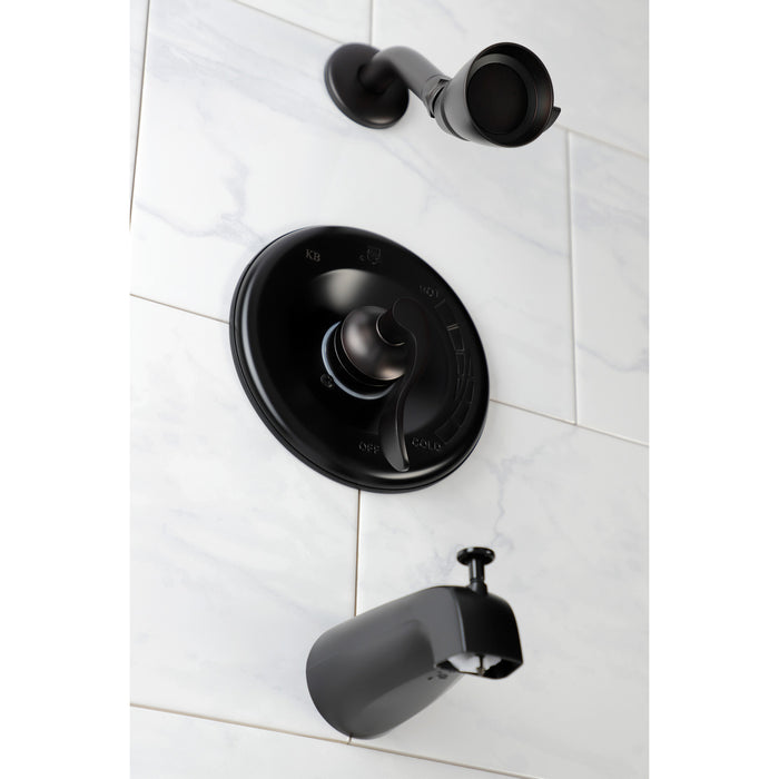 Kingston Tulare KB8635DFL - NuWave Single-Handle Pressure Balanced Tub and Shower Faucet, Oil Rubbed Bronze