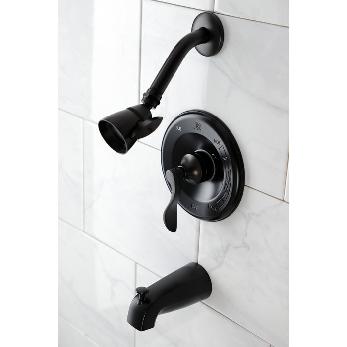 Kingston Tulare KB8635DFL - NuWave Single-Handle Pressure Balanced Tub and Shower Faucet, Oil Rubbed Bronze