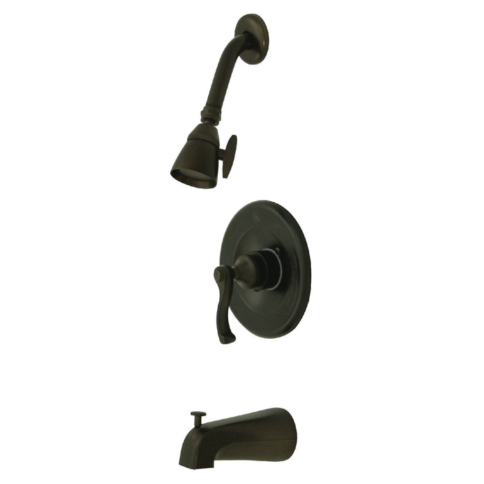 Kingston Tulare KB8635FL - Royale Single-Handle Pressure Balanced Tub and Shower Faucet, Oil Rubbed Bronze