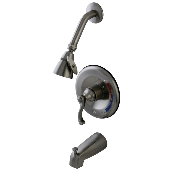 Royale KB8638FL Single-Handle 3-Hole Wall Mount Tub and Shower Faucet, Brushed Nickel