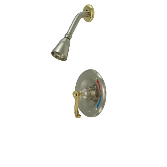 Royale KB8639FLSO Single-Handle 2-Hole Wall Mount Shower Faucet, Brushed Nickel/Polished Brass