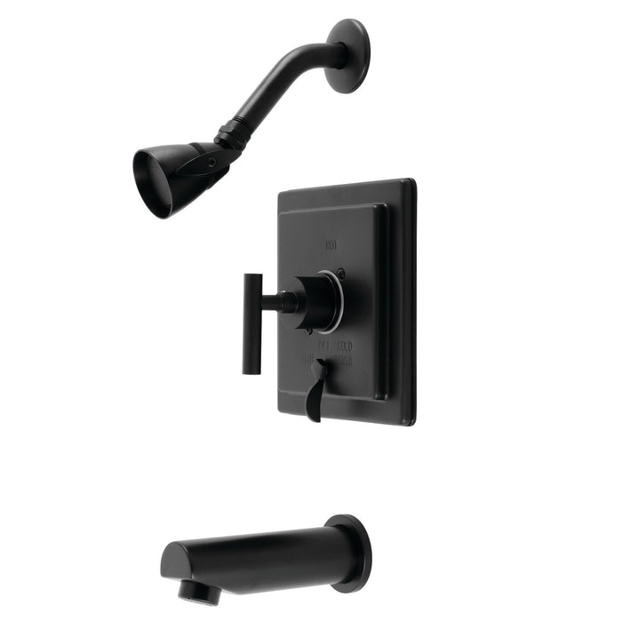 Manhattan KB86500CML Single-Handle 3-Hole Wall Mount Tub and Shower Faucet, Matte Black
