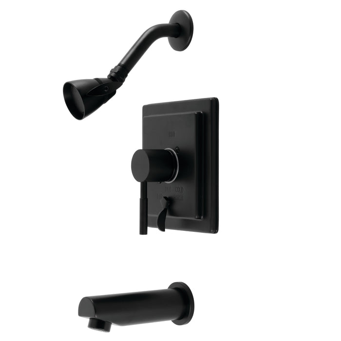 Concord KB86500DL Single-Handle 3-Hole Wall Mount Tub and Shower Faucet, Matte Black