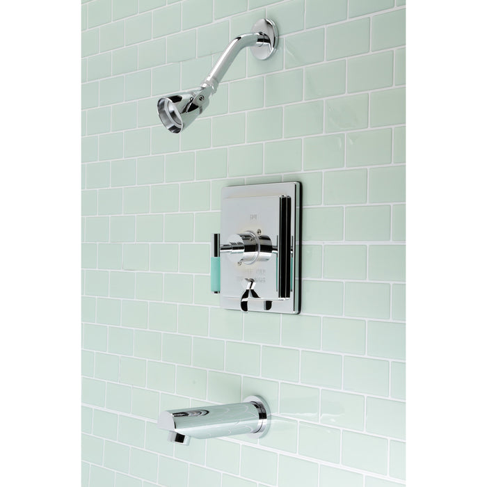 Kingston Sona KB86510CKL - Kaiser Single-Handle Pressure Balanced Tub and Shower Faucet, Polished Chrome